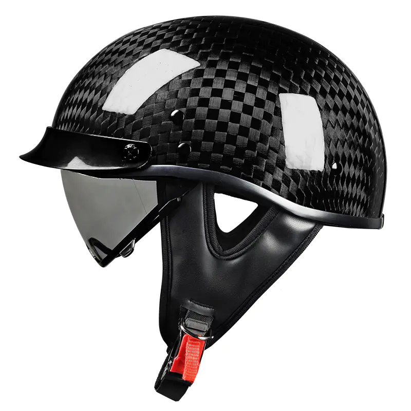 805 Carbon Fiber Half Face Motorcycle Galea Retro Motocross Galea in Touring and Racing