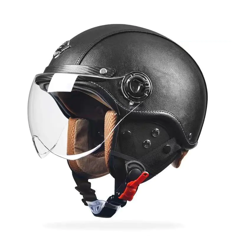 FG02 Safety Certified Retro Half Face Motorcycle Galea ABS Motocross Galea
