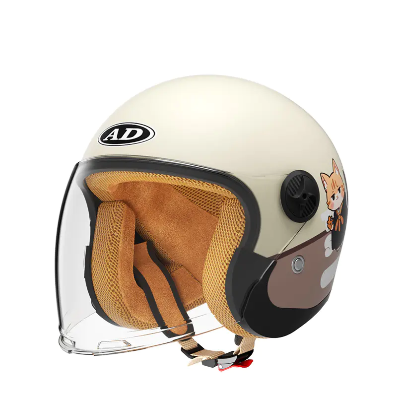 707 Kids Retro Open Face Motorcycle Galea ABS Motocross Helmet